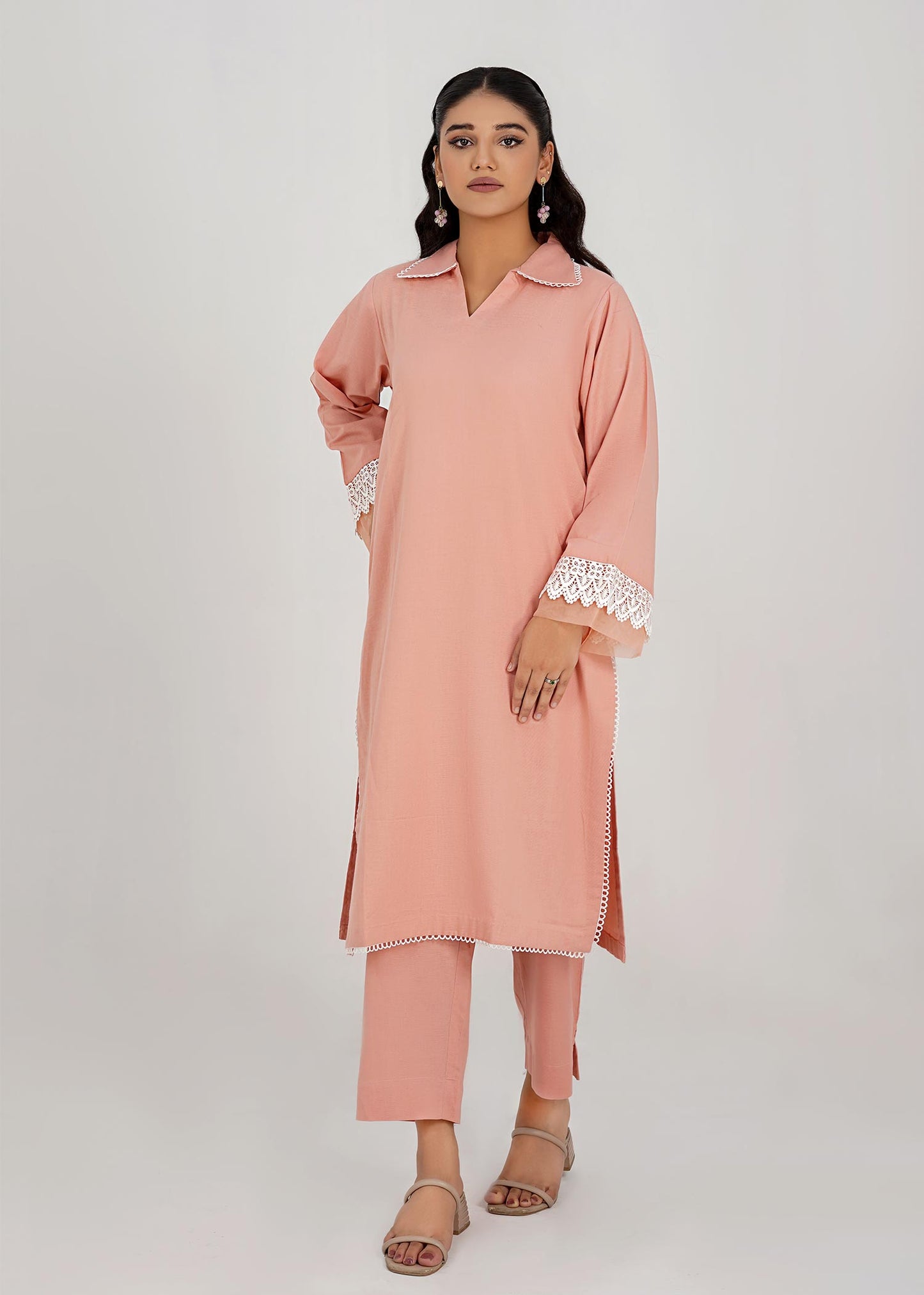 Cotton Shembray  Solid Co-Ord Set