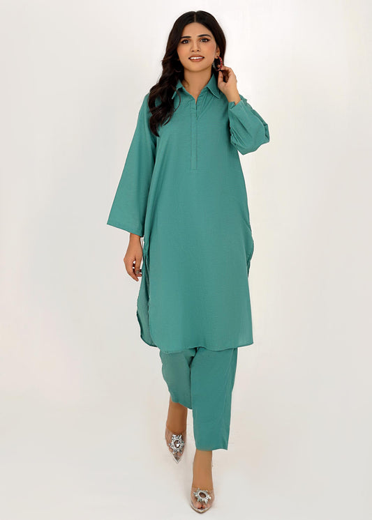 Cotton Shembray  Solid Co-Ord Set